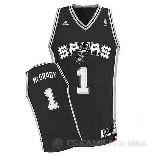 Camiseta McGrady #1 San Antonio Spurs Negro - Haga un click en la imagen para cerrar